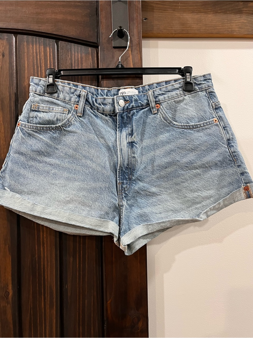 Zara size 14 rolled up denim shorts great condition